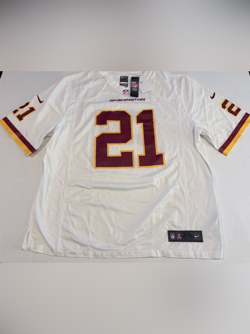 NWT Sean Taylor #21 Washington Redskins Nike On Field White NFL Jersey Mens 3XL